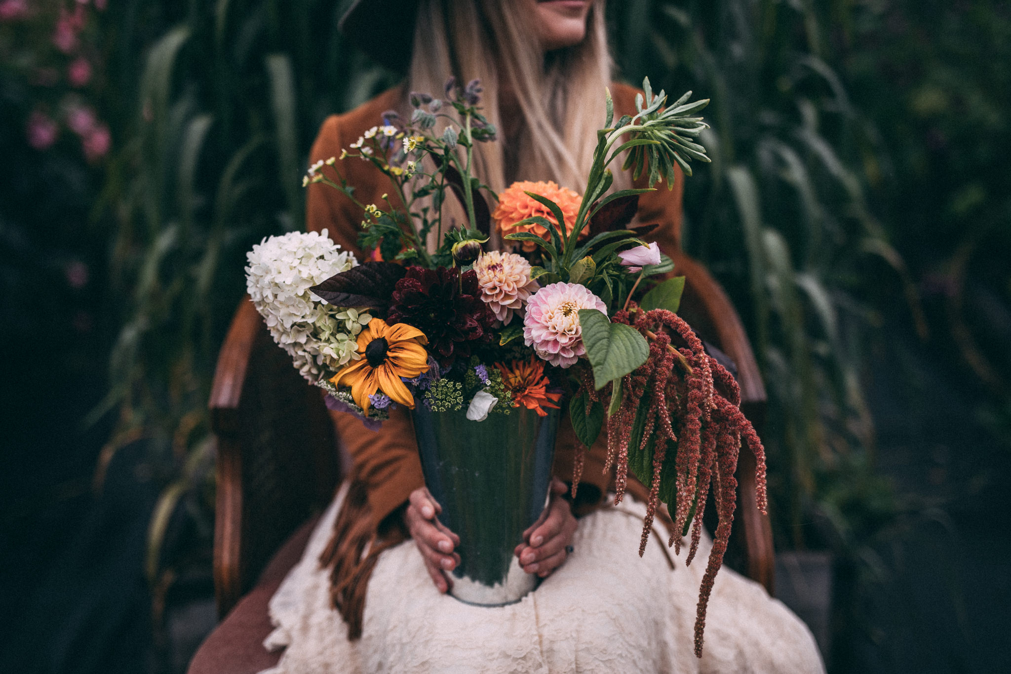 flower picking engagement