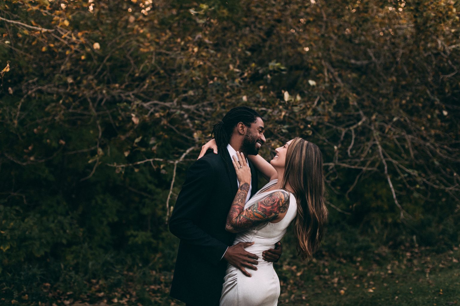 Autumn Evening Edmonton Engagement Session Janine Rose Photography 