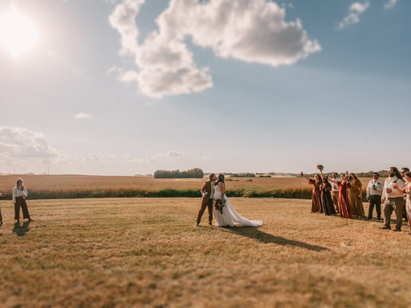 Jenna and Ben - Sequined disco DIY wedding in Camrose with Beersbee and custom Bent Stick Brewery Beers